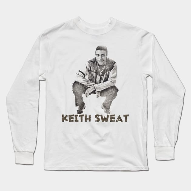 Keith Sweat Retro Portrait Long Sleeve T-Shirt by GekNdangSugih